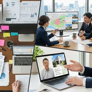 担当者ごとのやり方に依存し提案力にばらつきが出る様子の写真